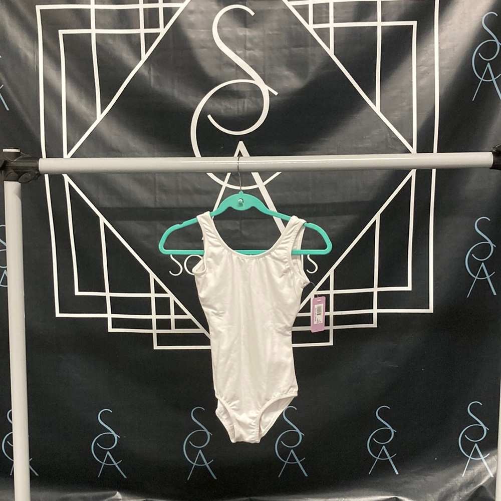 White Sleeveless Dance Leotard